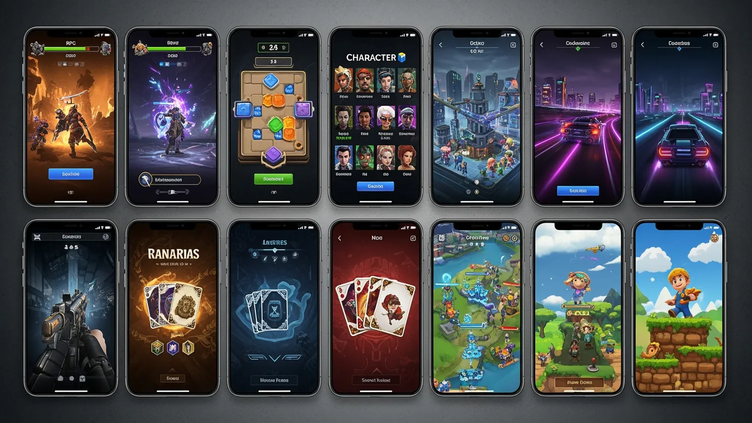 AI App Store Screenshots for Mobile Games