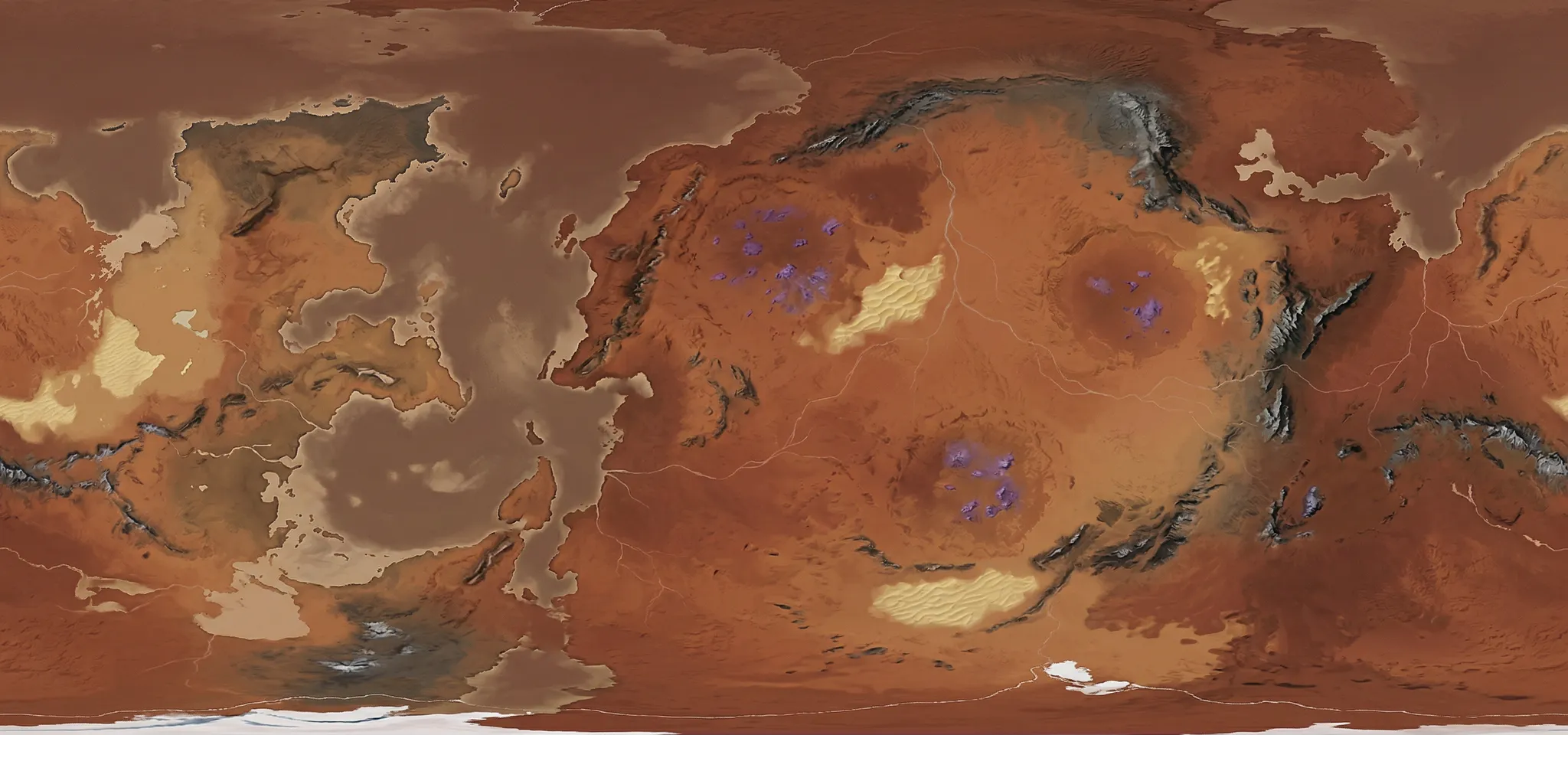 Arid: a desert world with low water yield